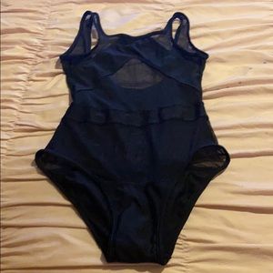 Swimwear black meshed one piece 🖤 Petite
